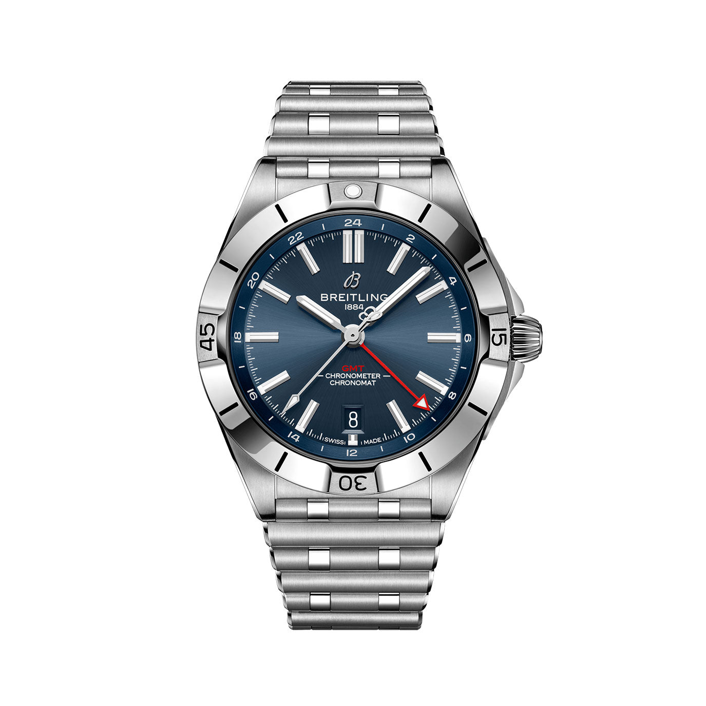 Unworn 2024, Breitling Chronomat Automatic GMT Ref# A32398101C1A1, box and papers