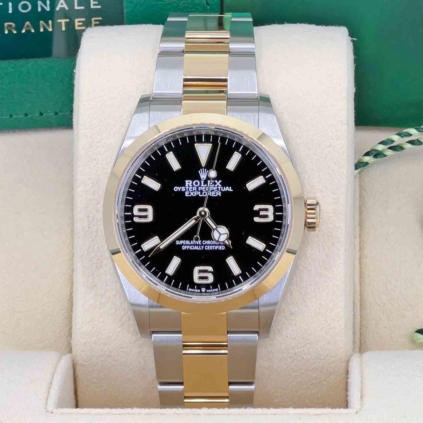 Rolex Explorer, 18k Yellow Gold and Stainless steel, 36mm, Ref# 124273-0001, 2024
