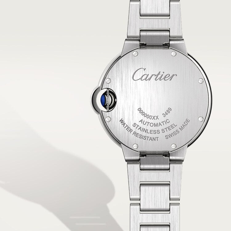 Unworn Cartier Ballon Bleu de Cartier, Stainless Steel and Diamonds, 33mm, Ref# W4BB0021, box and papers - Image 7