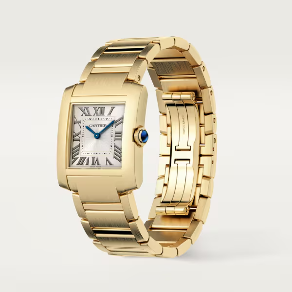 Unworn Cartier Tank Francaise, 18k Yellow Gold, 32mm x 27mm, Ref# WGTA0113, box and papers - Image 9