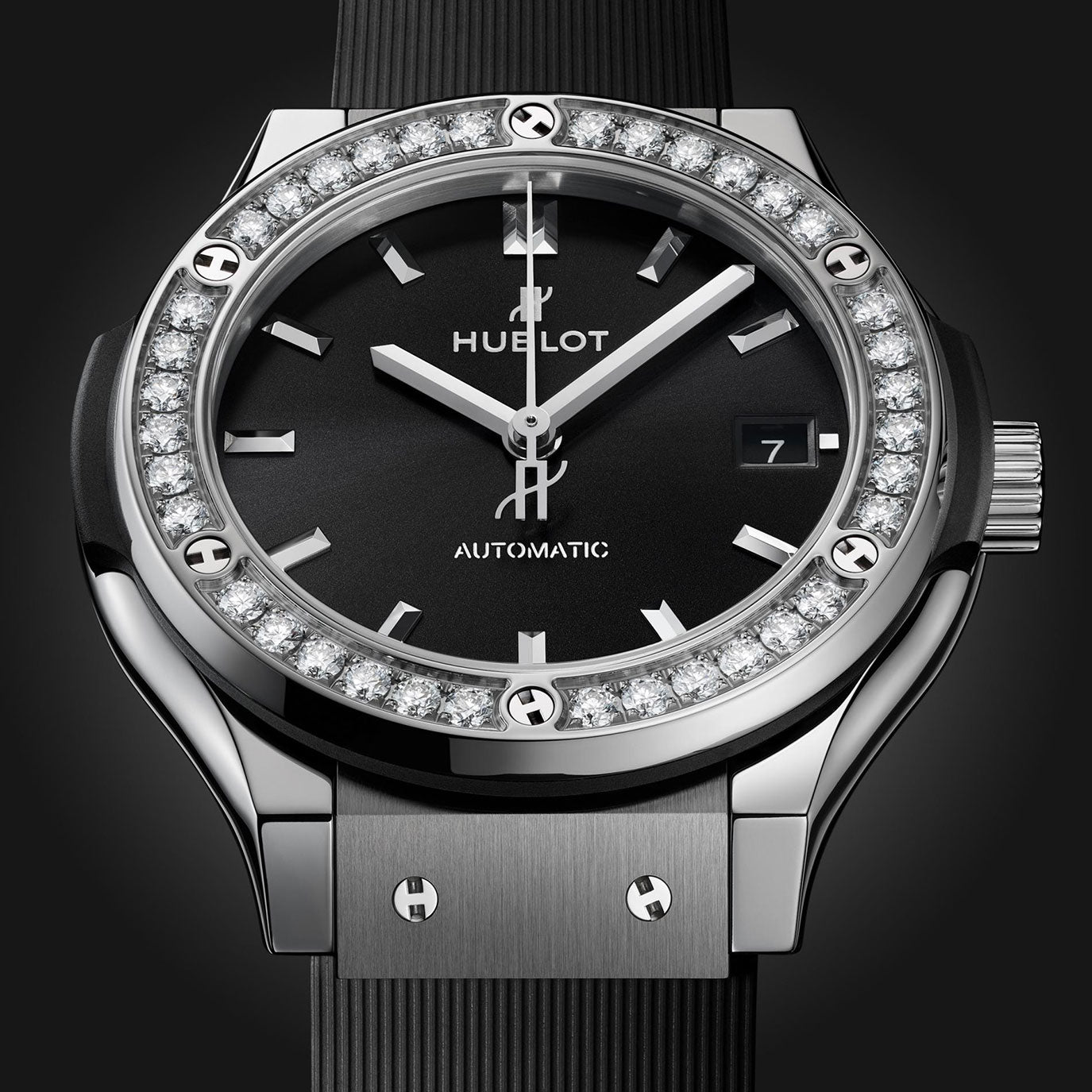 Hublot Classic Fusion Titanium Diamonds 38, 565.NX.1470.RX.1204, Unworn 2025, box and papers - Image 2
