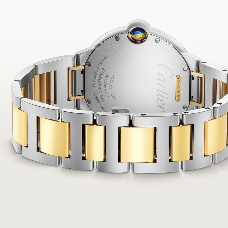 Unworn Cartier Ballon Bleu, Stainless Steel and 18k Yellow Gold, 42mm, Ref# W2BB0039, box and papers - Image 5