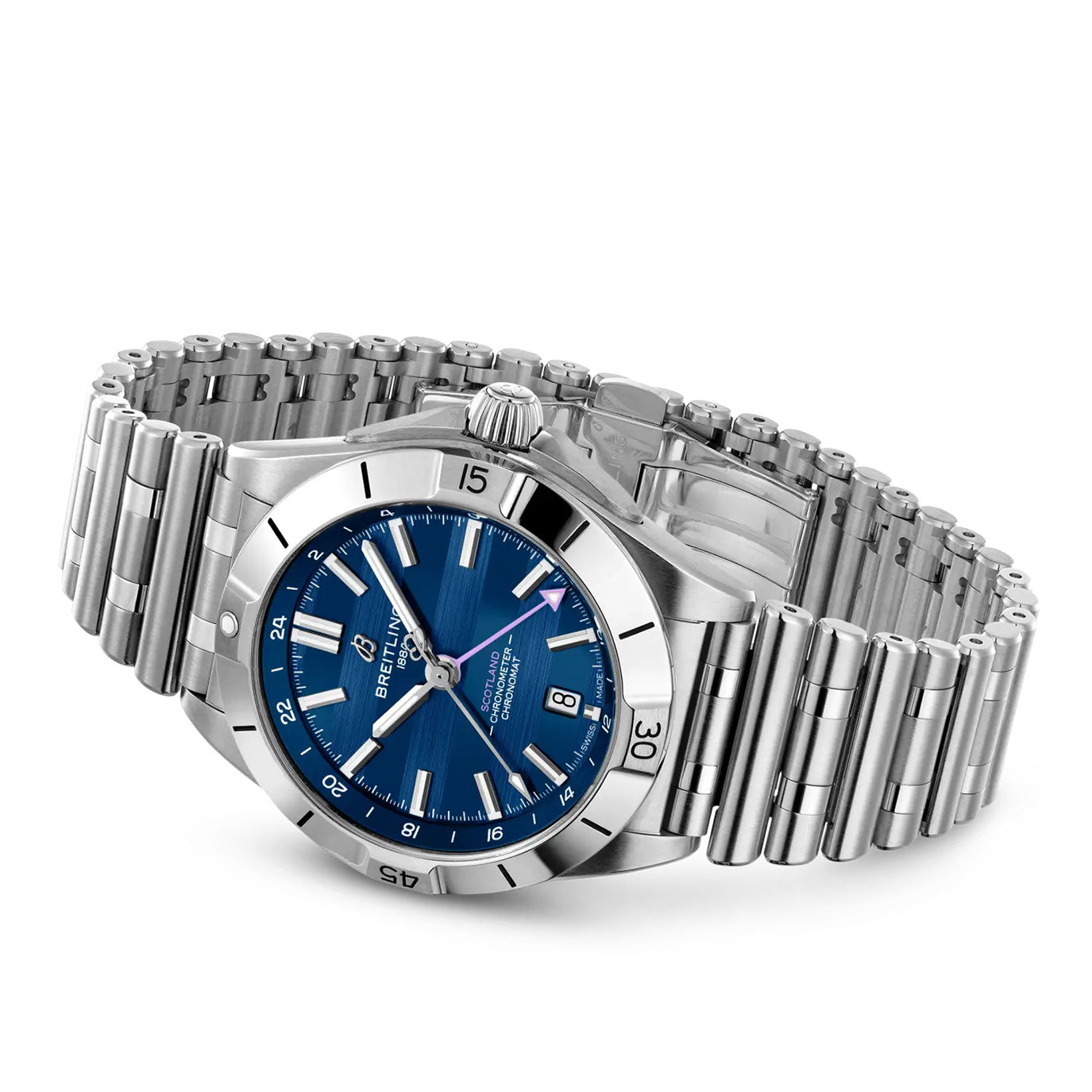 Unworn Breitling Chronomat Automatic GMT 40 Six Nations Scotland, A323986B1C1A1, box and papers - Image 4