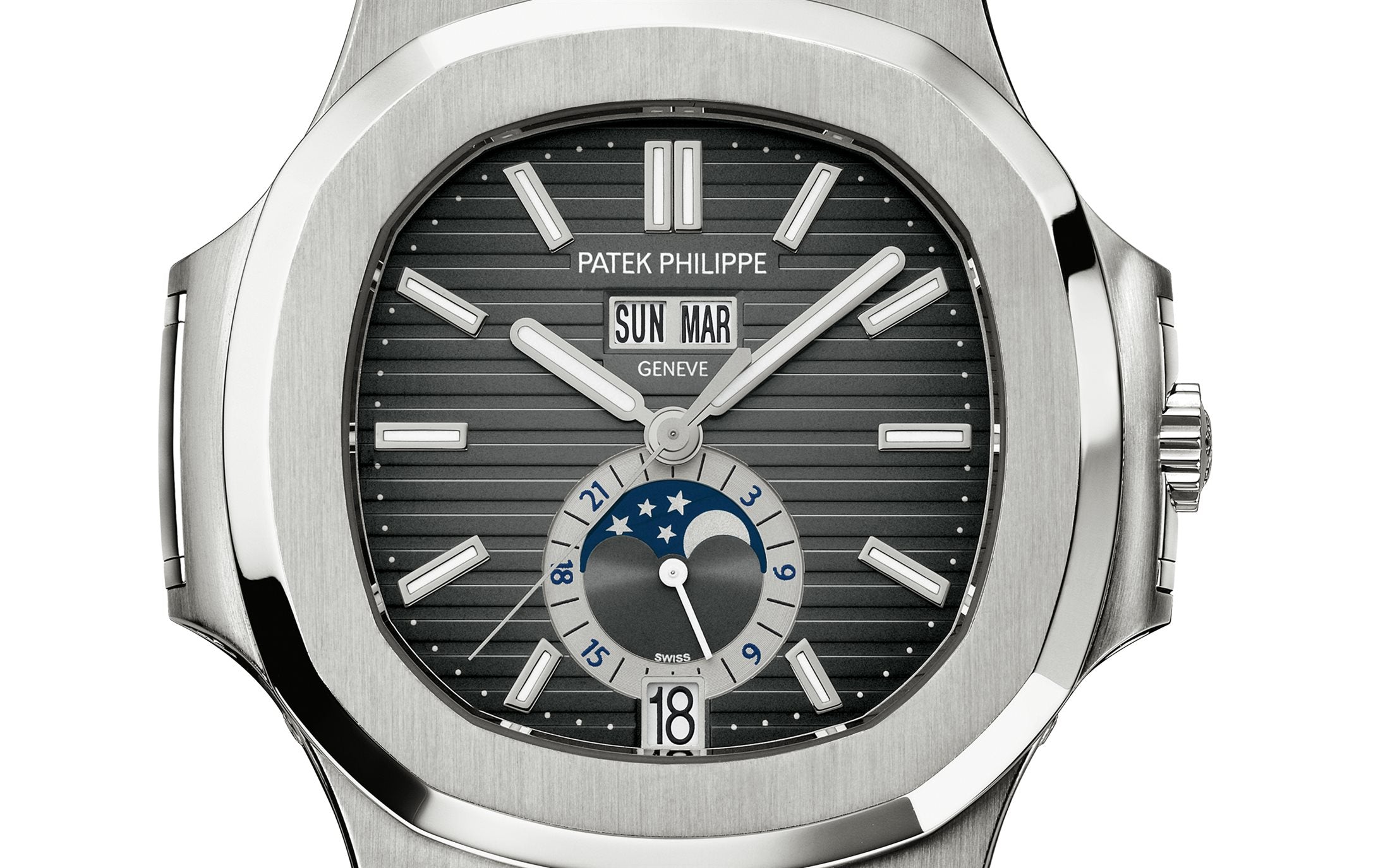 Patek Philippe Nautilus Annual Calendar, Moon Phases Watch, Stainless Steel, 40,5 mm, Ref# 5726A-001 - Image 3