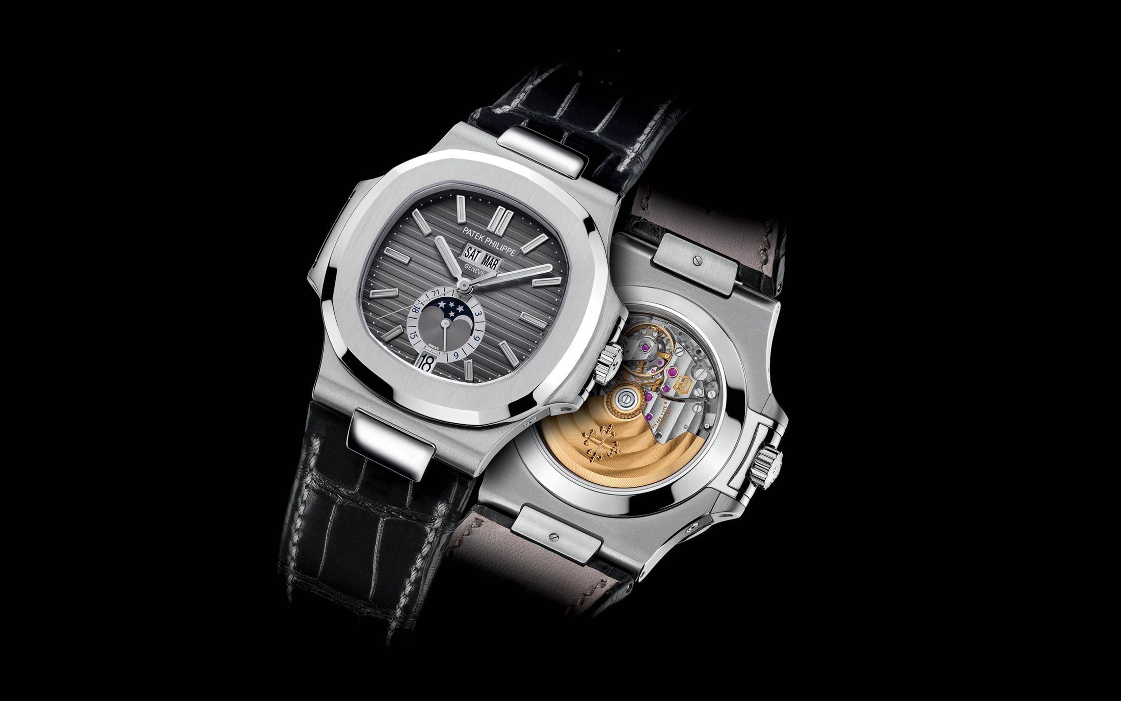 Patek Philippe Nautilus Annual Calendar, Moon Phases Watch, Stainless Steel, 40,5 mm, Ref# 5726A-001 - Image 5
