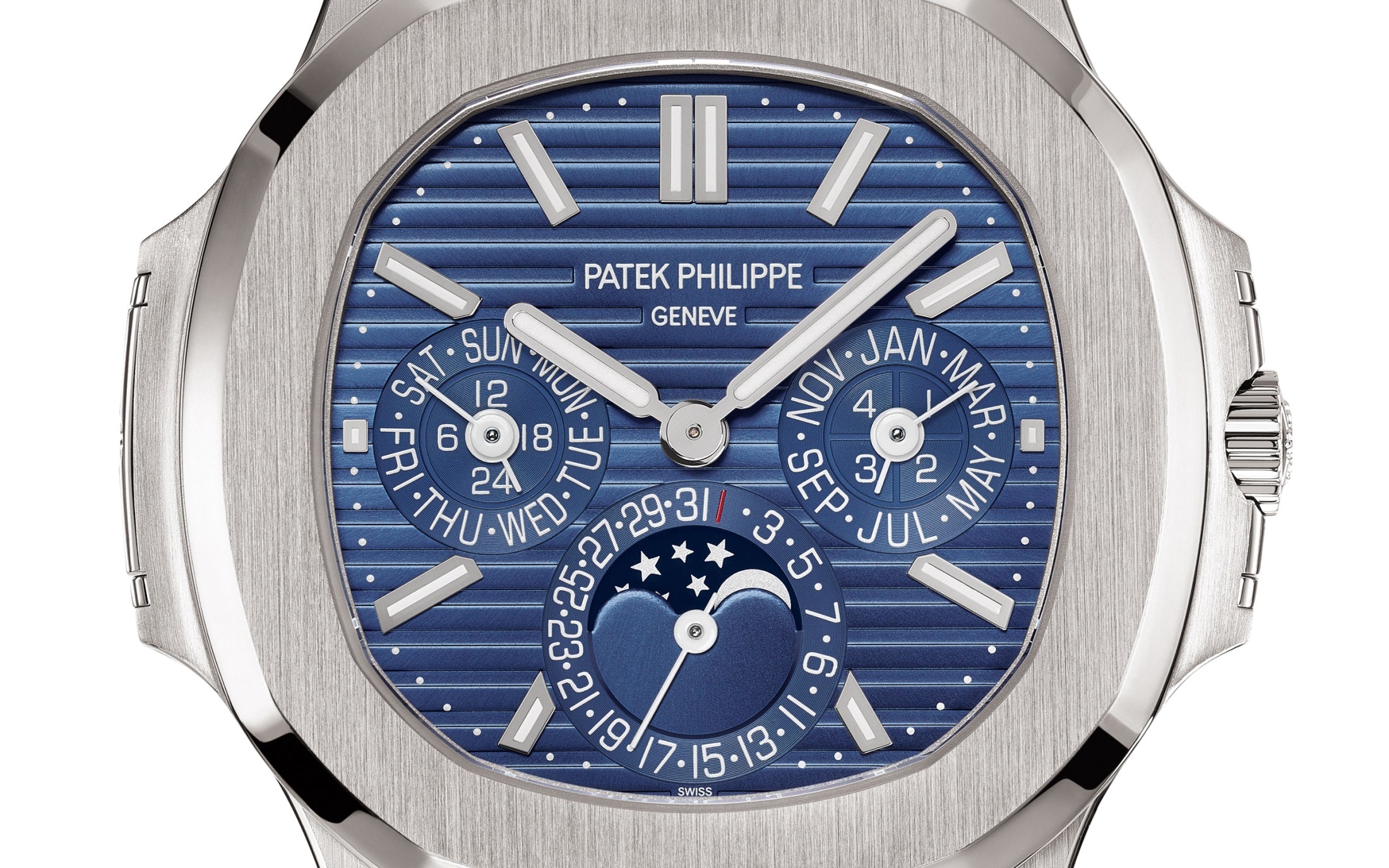 Patek Philippe Nautilus Perpetual Calendar Watch, 18k White Gold, 40mm, Ref# 5740/1G-001 - Image 3