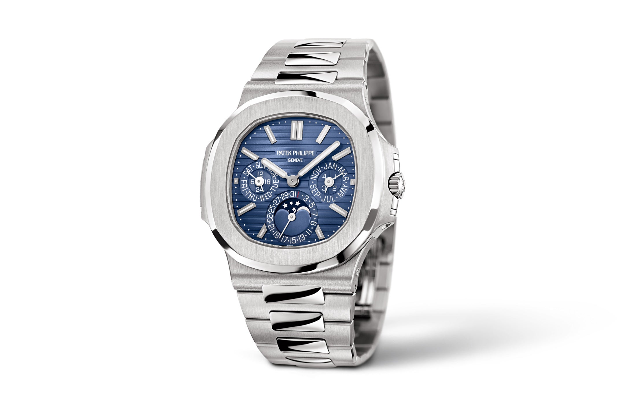 Patek Philippe Nautilus Perpetual Calendar Watch, 18k White Gold, 40mm, Ref# 5740/1G-001 - Image 6