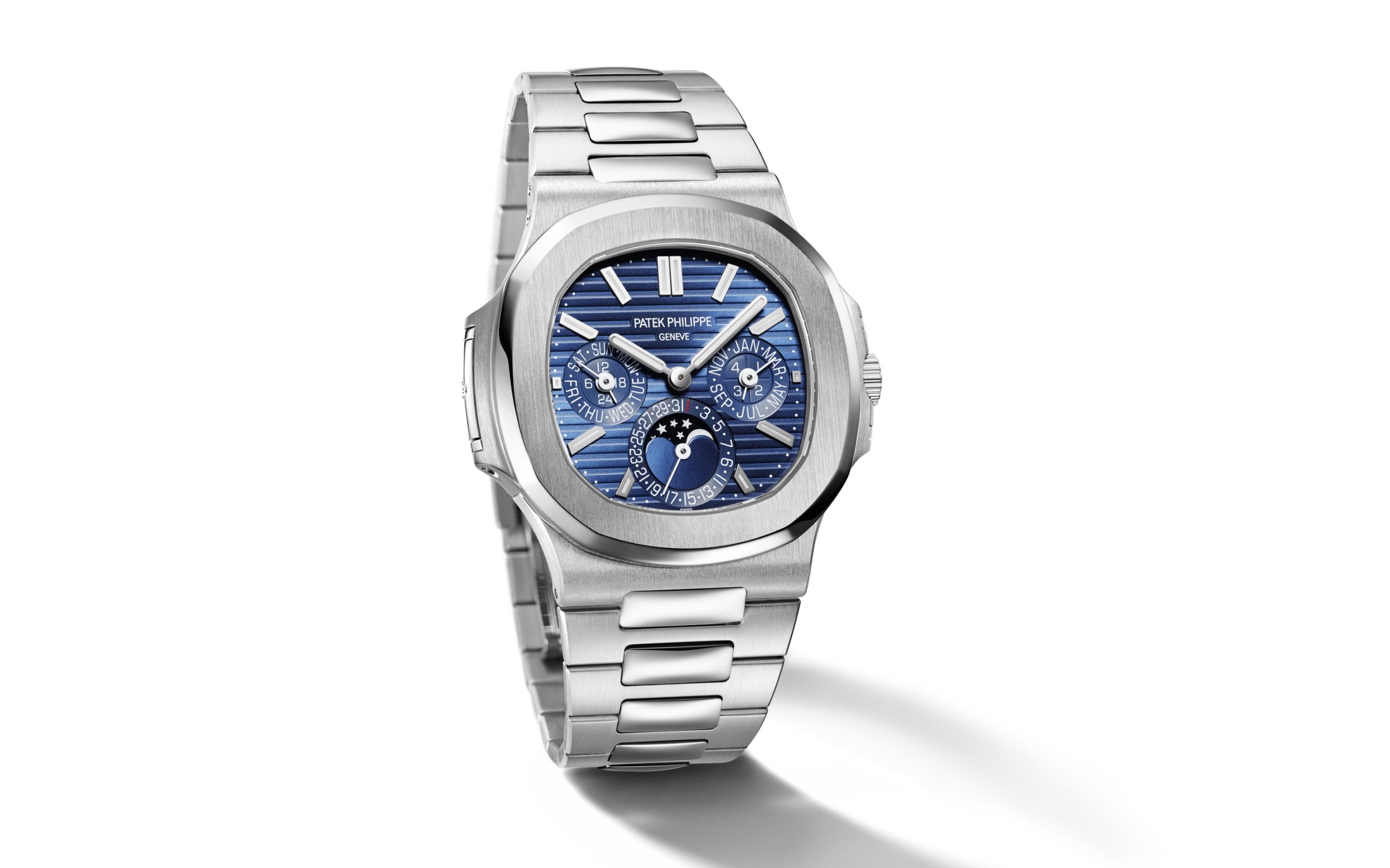 Patek Philippe Nautilus Perpetual Calendar Watch, 18k White Gold, 40mm, Ref# 5740/1G-001 - Image 7