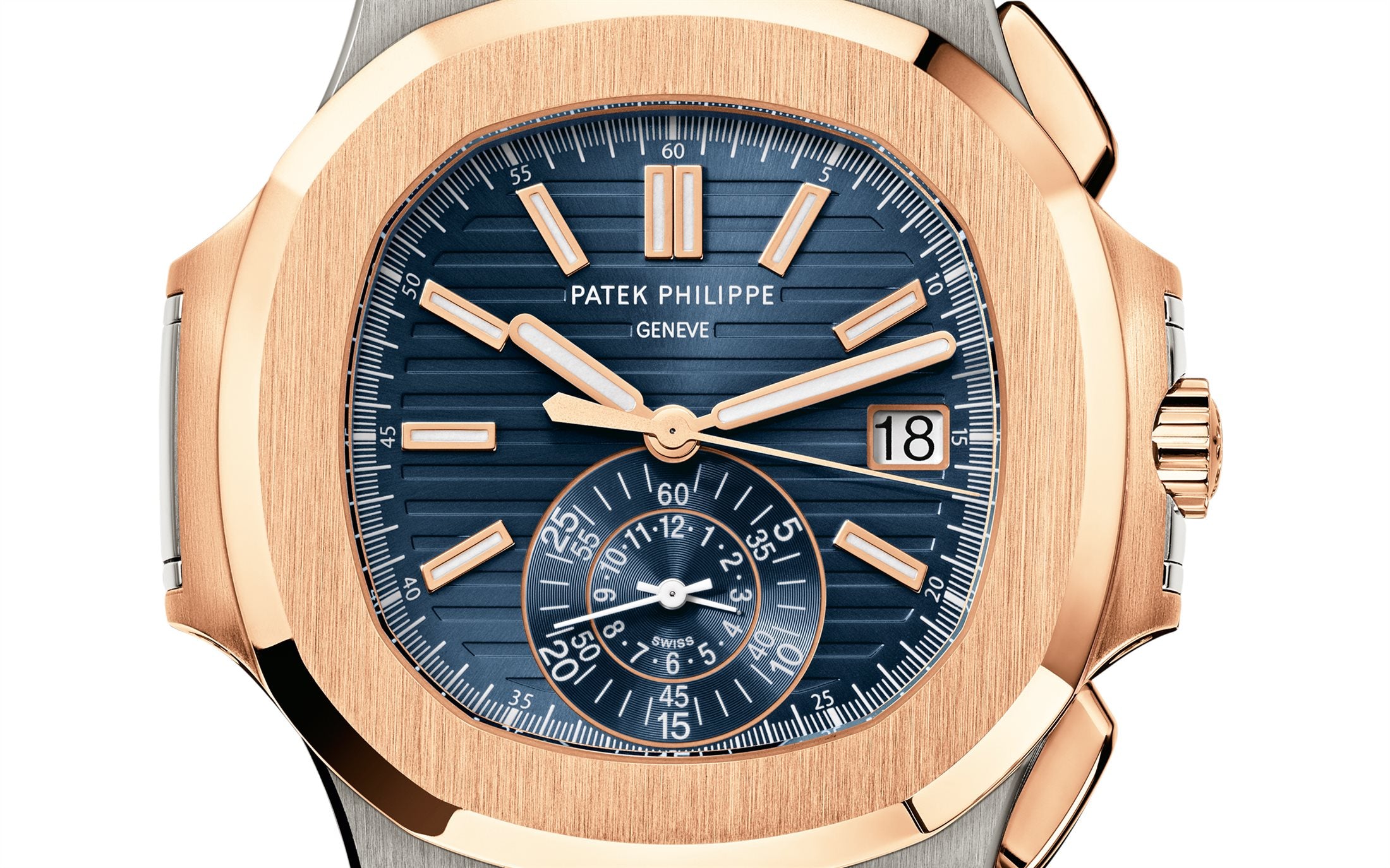 Patek Philippe Nautilus Flyback Chronograph, Date Watch, 18k Rose Gold and Stainless Steel, 40,5 mm, Ref# 5980/1AR-001 - Image 3