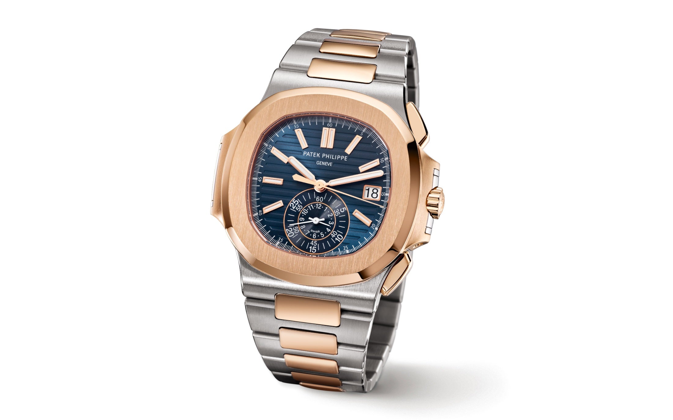 Patek Philippe Nautilus Flyback Chronograph, Date Watch, 18k Rose Gold and Stainless Steel, 40,5 mm, Ref# 5980/1AR-001 - Image 5