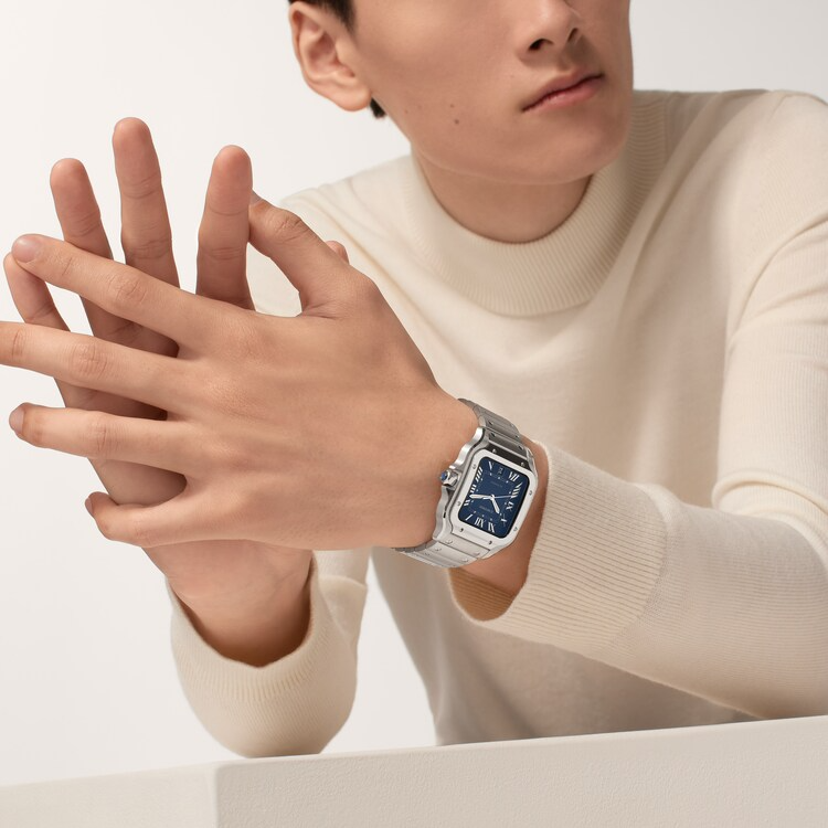 Unworn Cartier Santos de Cartier, Stainless Steel, 39.8mm, Ref# WSSA0071, box and papers - Image 9