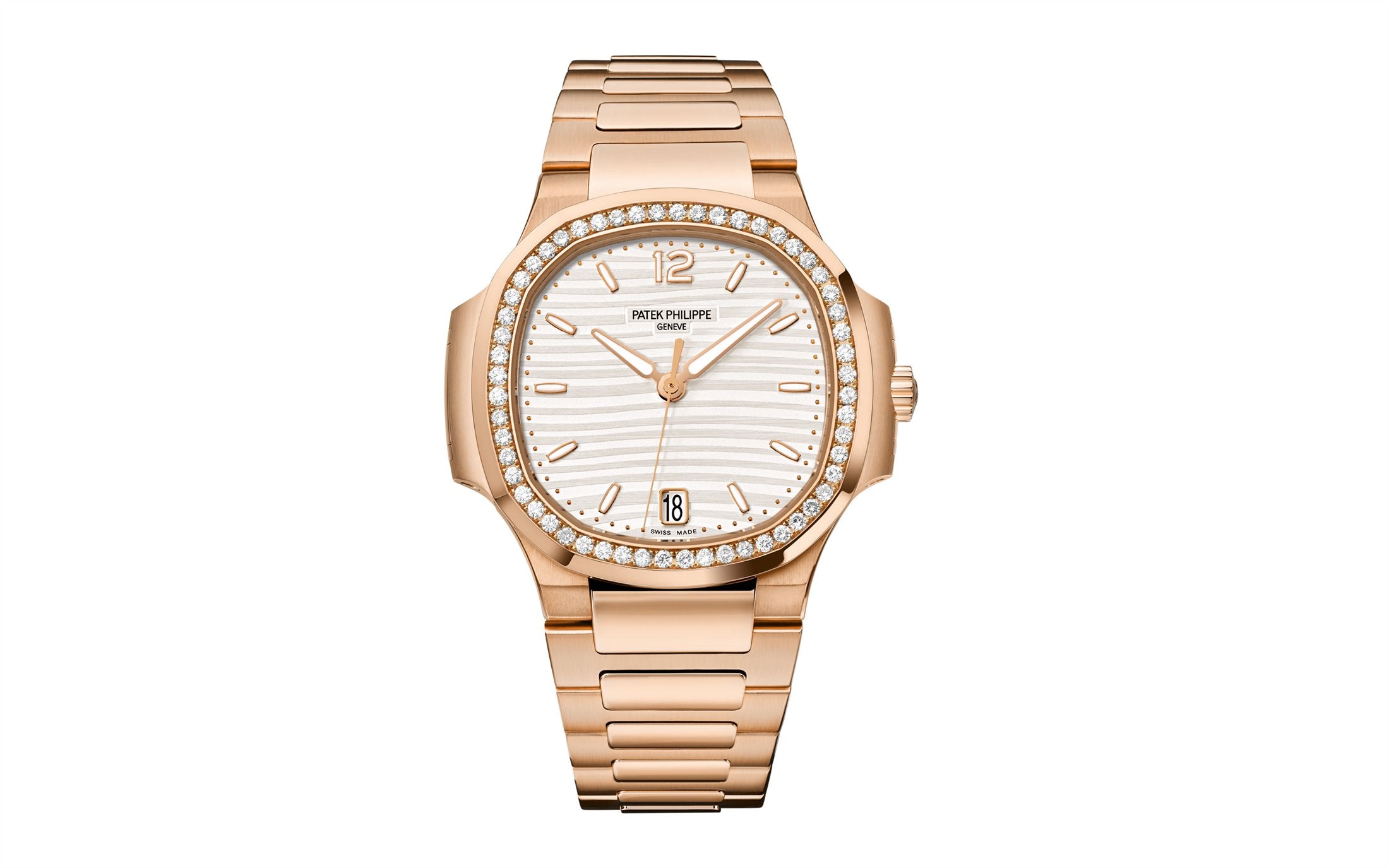 Patek Philippe Nautilus Ladies Automatic Watch, 18k Rose Gold and Diamonds, 35,2mm, Ref# 7118/1200R-001 - Image 2