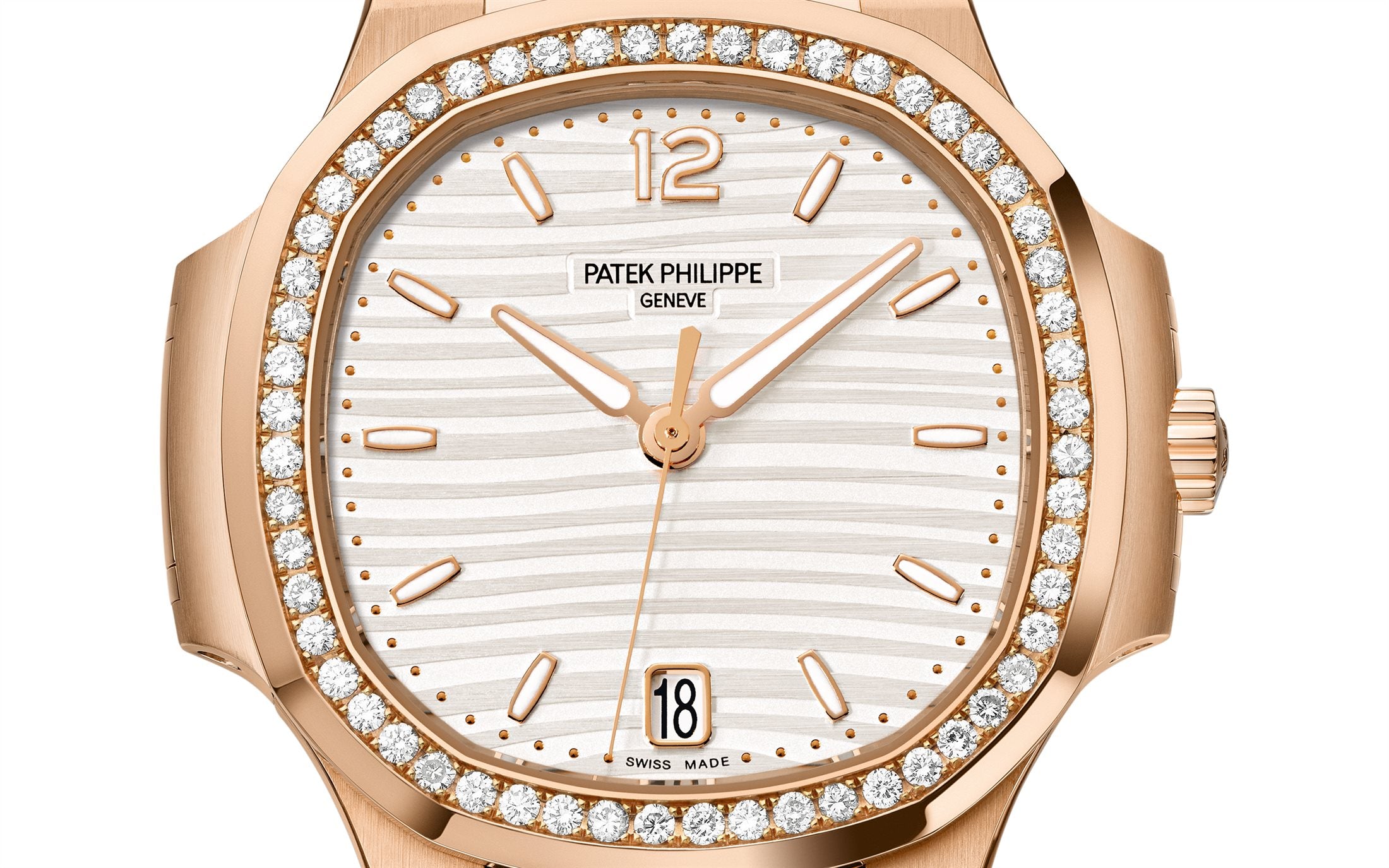 Patek Philippe Nautilus Ladies Automatic Watch, 18k Rose Gold and Diamonds, 35,2mm, Ref# 7118/1200R-001 - Image 3