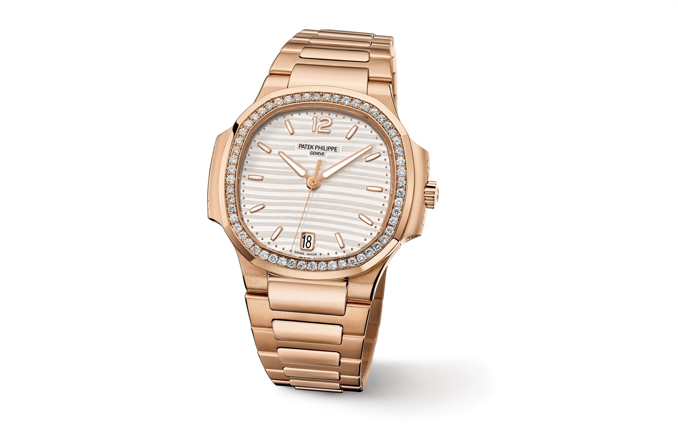 Patek Philippe Nautilus Ladies Automatic Watch, 18k Rose Gold and Diamonds, 35,2mm, Ref# 7118/1200R-001 - Image 5