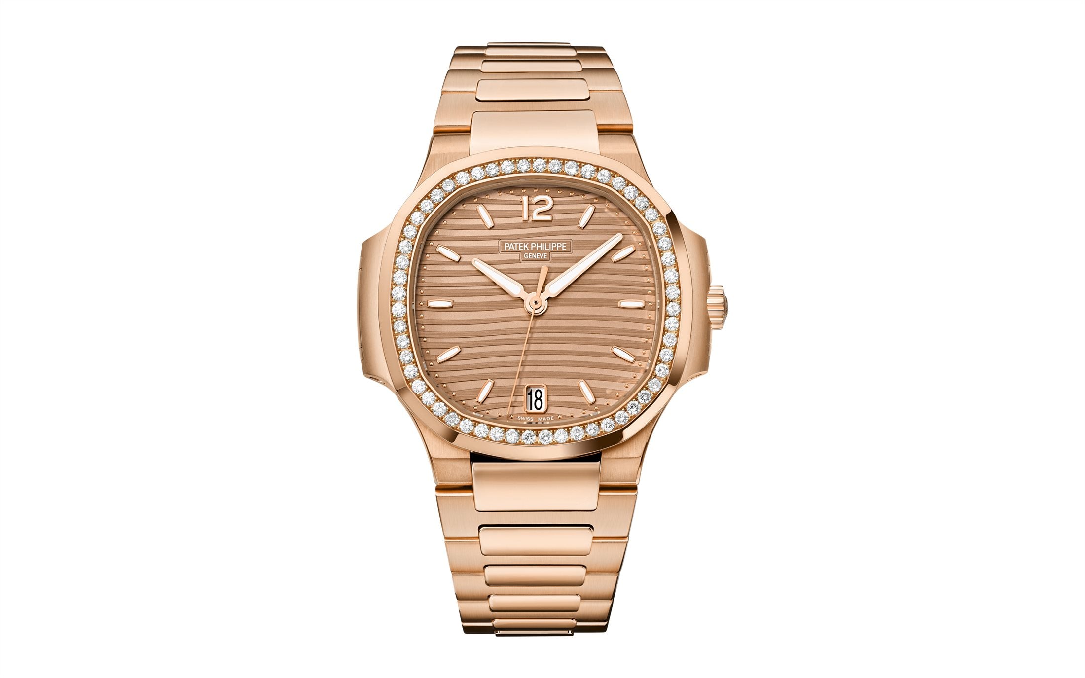 Patek Philippe Nautilus Ladies Automatic Watch, 18k Rose Gold and Diamonds, 35,2mm, Ref# 7118/1200R-010 - Image 2