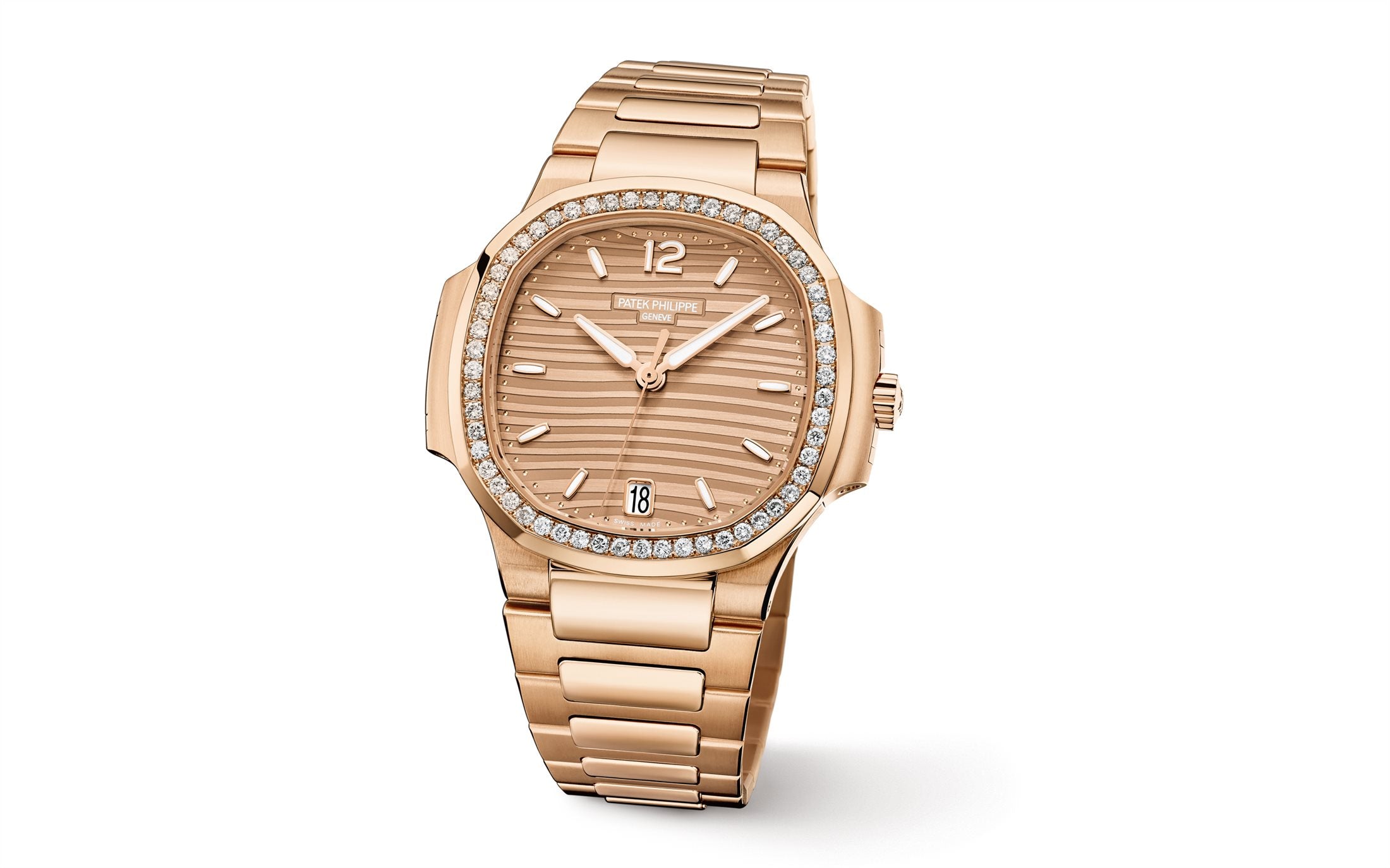 Patek Philippe Nautilus Ladies Automatic Watch, 18k Rose Gold and Diamonds, 35,2mm, Ref# 7118/1200R-010 - Image 5