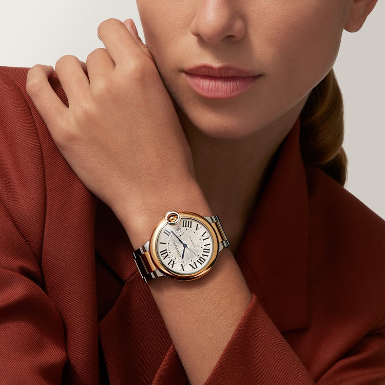 Unworn Cartier Ballon Bleu, Stainless Steel and 18k Yellow Gold, 42mm, Ref# W2BB0039, box and papers - Image 7