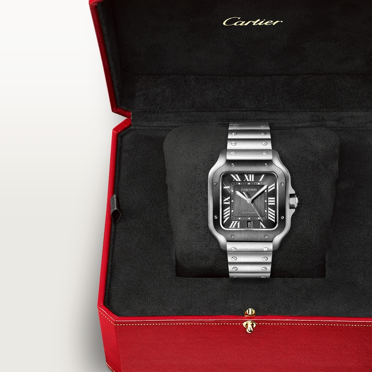 Unworn Cartier Santos de Cartier, Stainless Steel, 39.8mm, Ref# WSSA0037, box and papers - Image 8