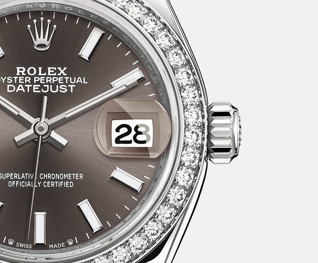 Rolex Lady-Datejust 28, Oystersteel and 18k White Gold, Ref# 279384RBR-0014 - Image 4