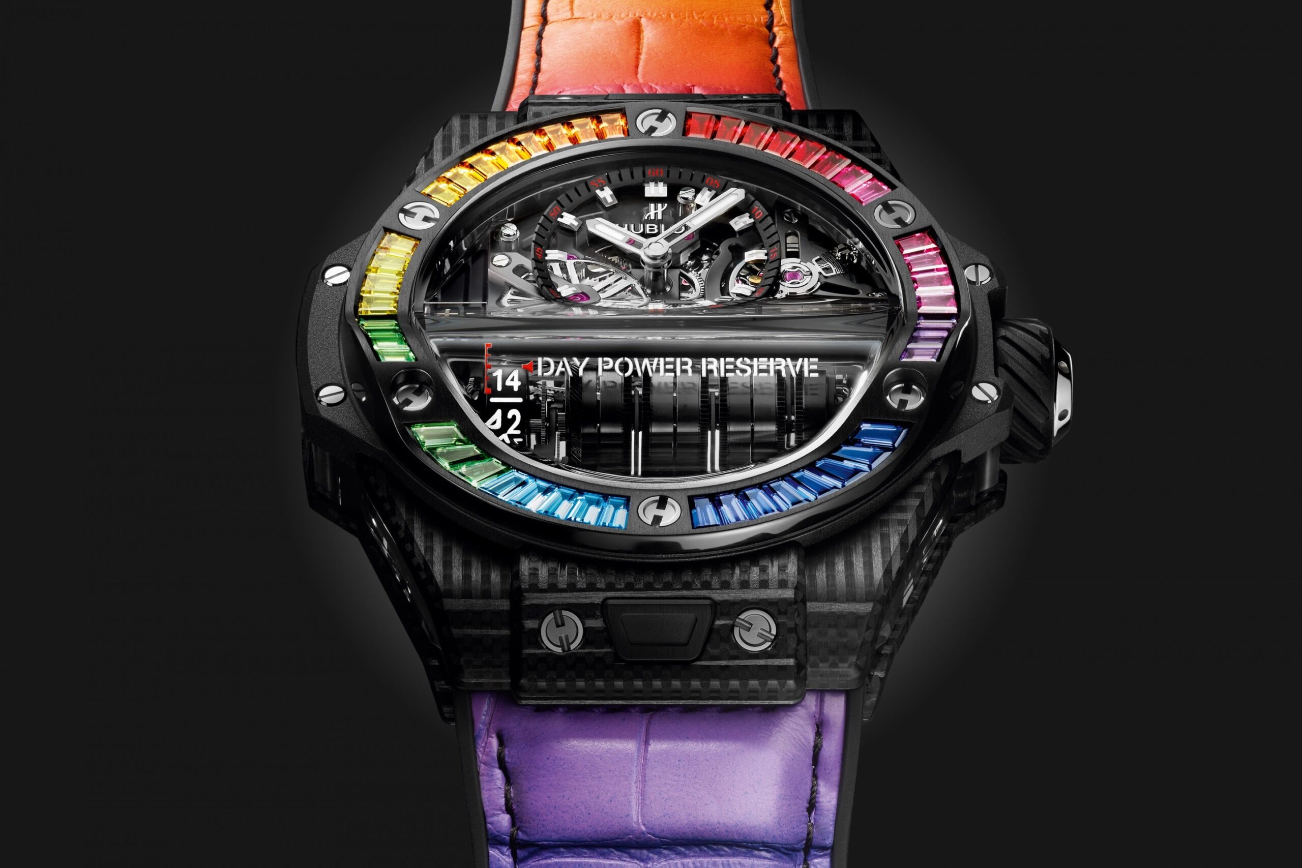 Hublot Big Bang MP-11 POWER RESERVE 14 DAYS 3D CARBON RAINBOW Ref# 911.QD.0123.LR.4099 - Image 4