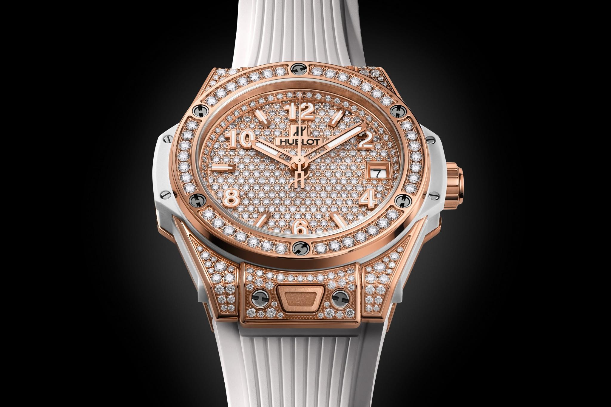 Hublot Big Bang ONE CLICK KING GOLD WHITE FULL PAVÉ Ref# 465.OE.9010.RW.1604 - Image 2
