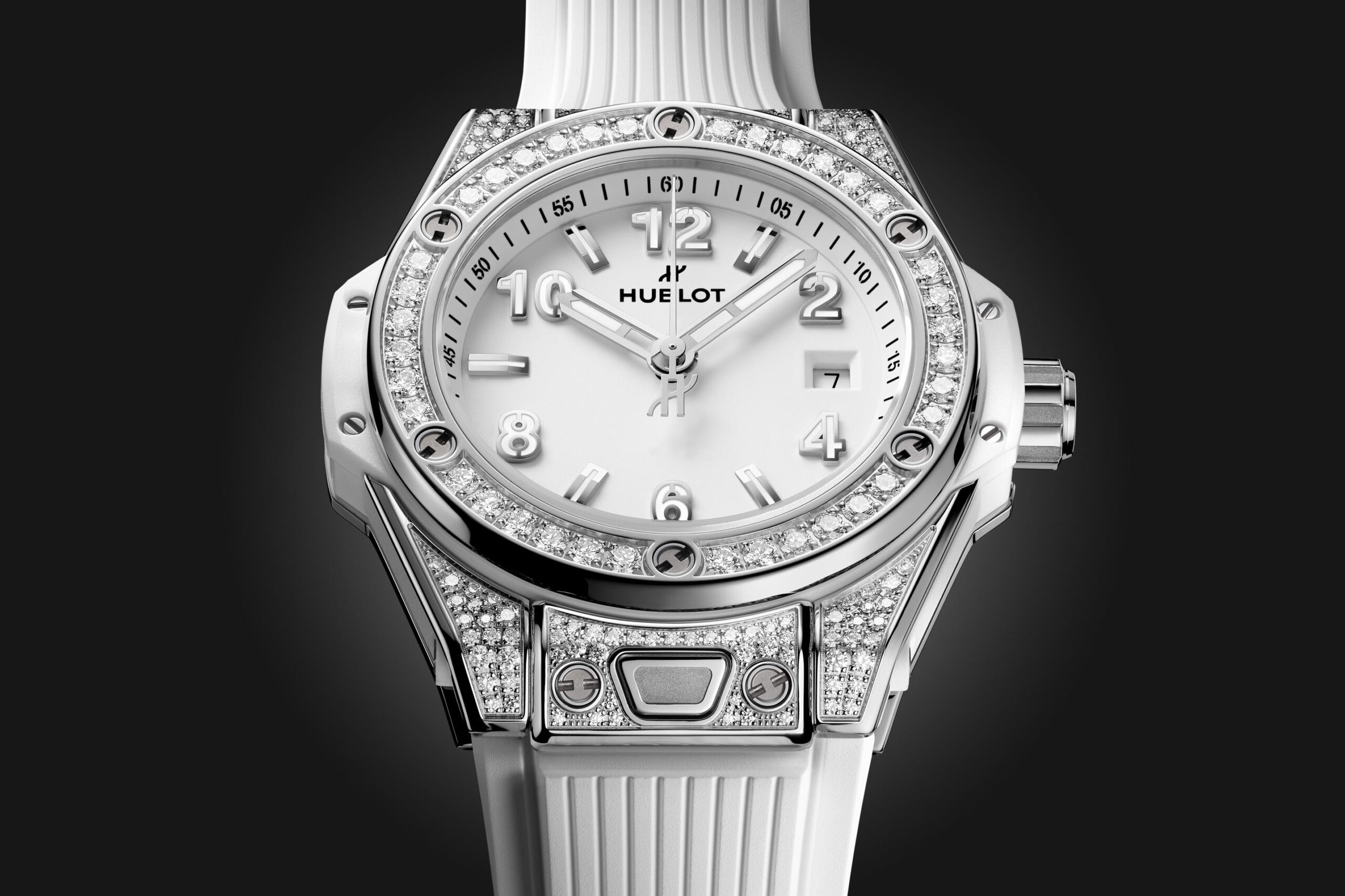 Hublot Big Bang ONE CLICK STEEL WHITE PAVÉ Ref# 485.SE.2010.RW.1604 - Image 2