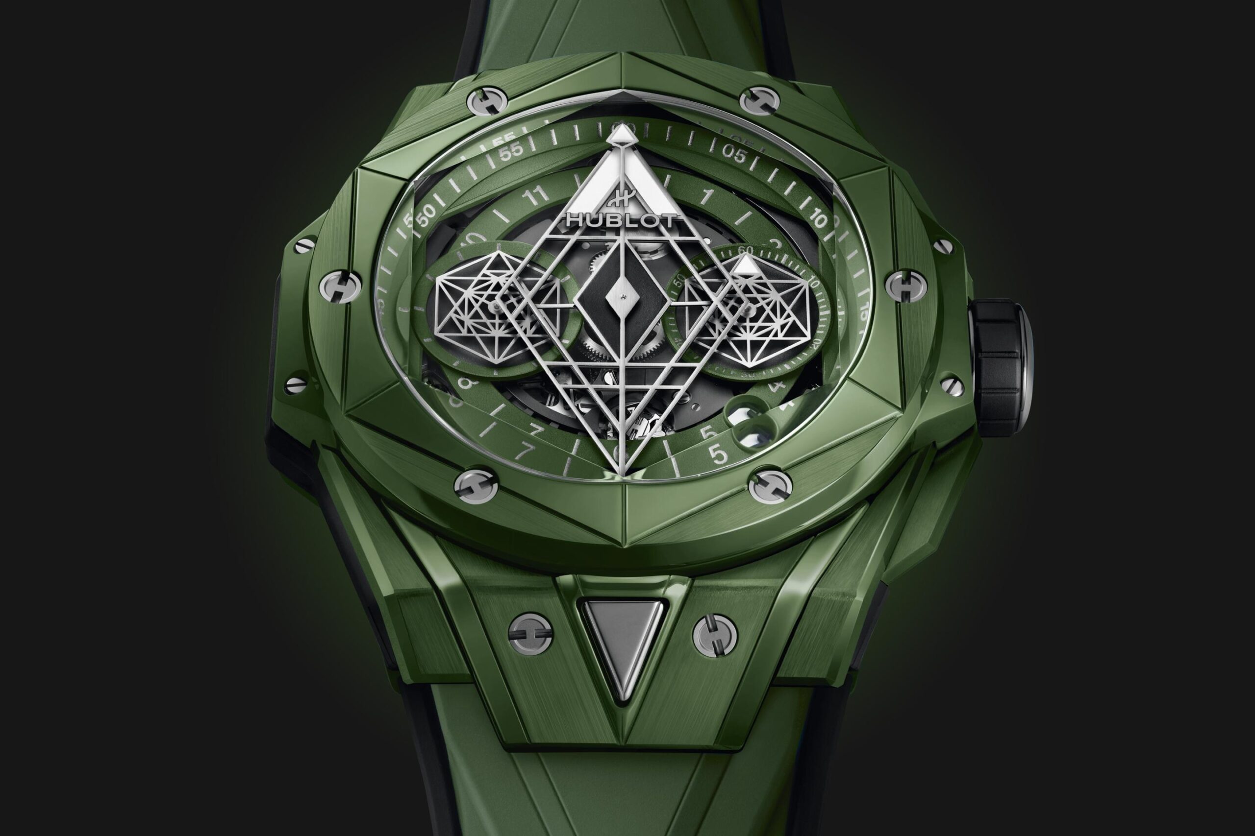 Hublot Big Bang SANG BLEU II GREEN CERAMIC Ref# 418.GX.5207.RX.MXM22 - Image 2