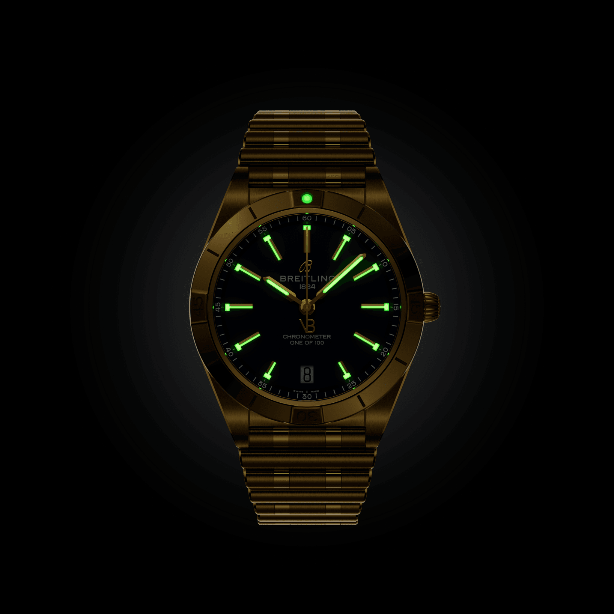 Breitling Chronomat Automatic 36 Victoria Beckham, 18k Yellow Gold, Ref# K103801A1C1K1, Unworn 2024 - Image 6