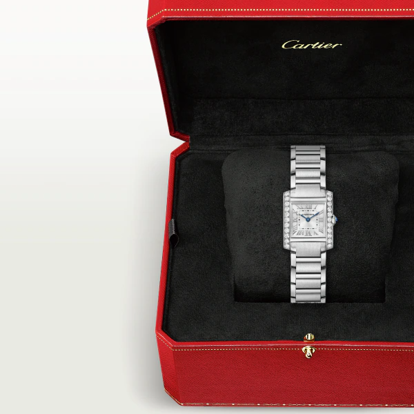 Unworn Cartier Tank Francaise, Stainless Steel, 25.7mm x 21.2mm, Ref# W4TA0020, box and papers - Image 8