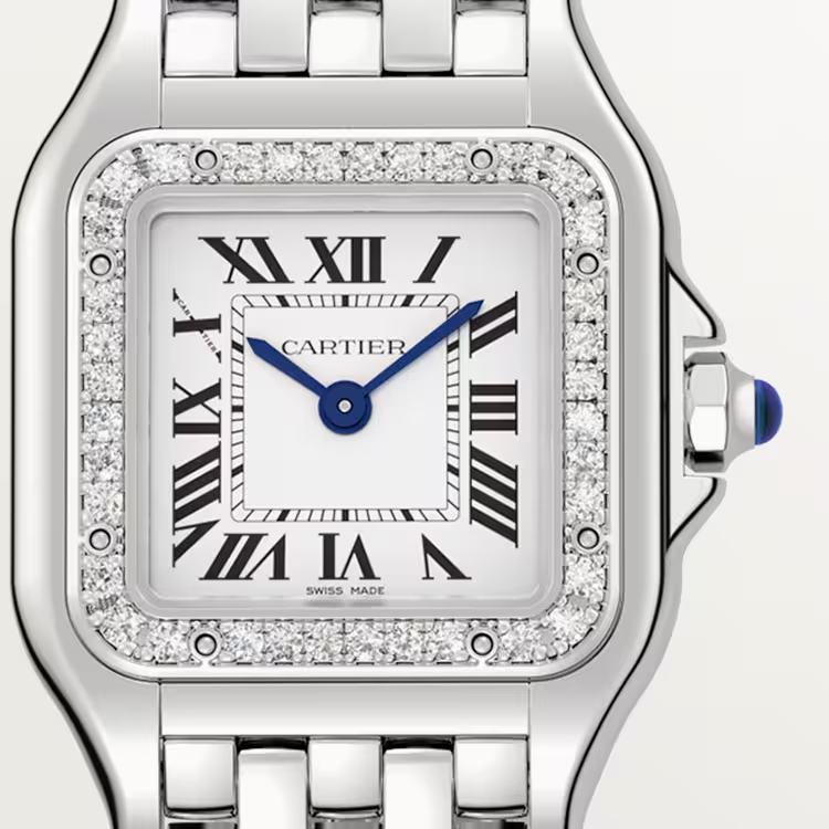 Unworn Cartier Panthère de Cartier Small, Stainless Steel, Diamonds, 23mm x 30mm, Ref# W4PN0016, box and papers - Image 2