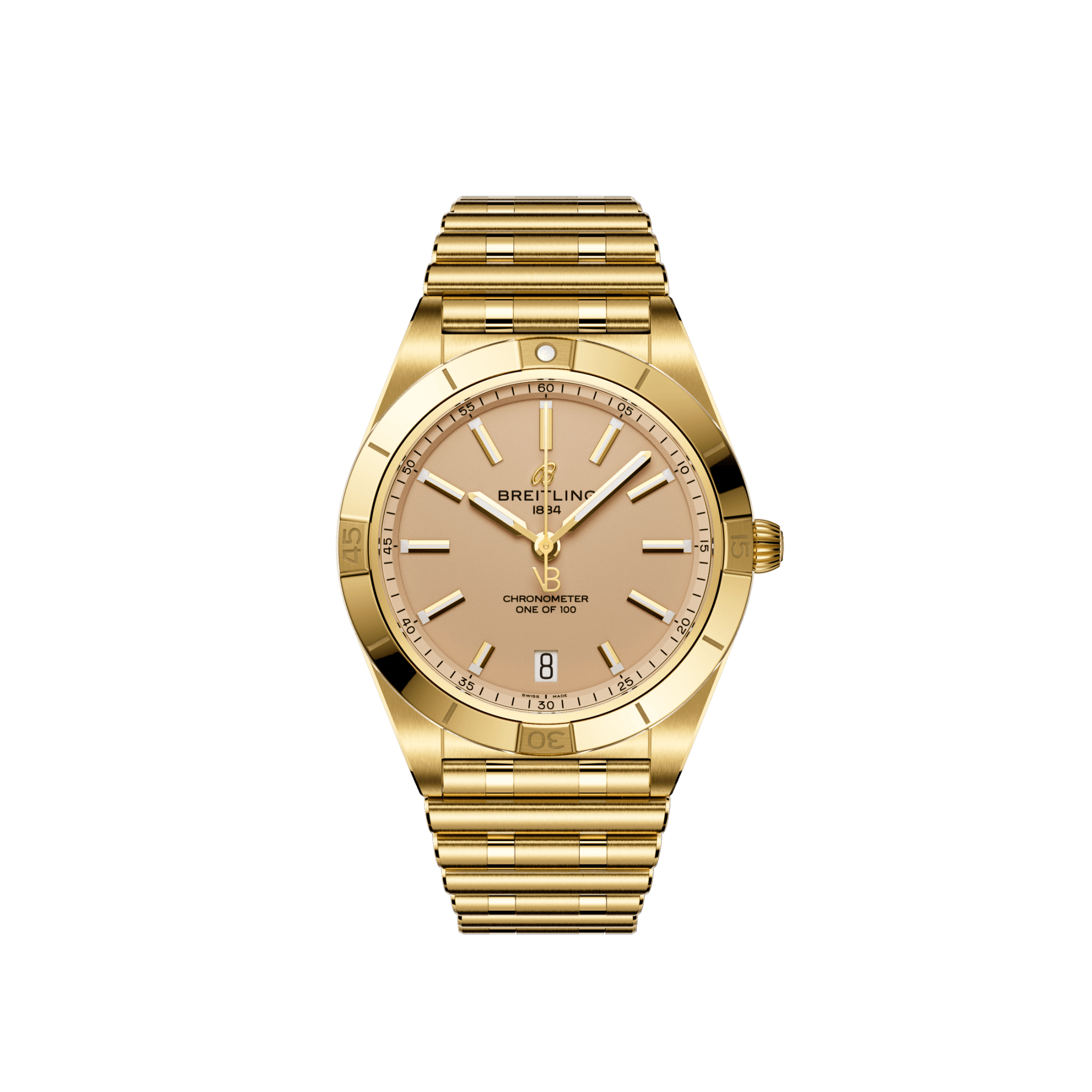 Breitling Chronomat Automatic 36 Victoria Beckham, 18k Yellow Gold, Ref# K103801A1A1K1, Unworn 2024
