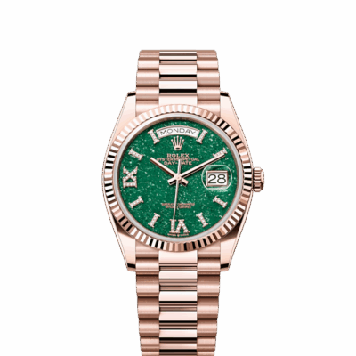 Rolex Day-Date 36, 18k Everose Gold with Diamond-set, 36mm, Ref# 128235-0068