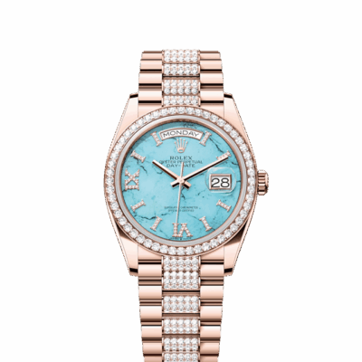 Rolex Day-Date 36, 18k Everose Gold with Diamond-set, 36mm, Ref# 128345rbr-0065