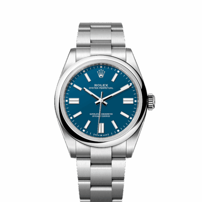 Unworn 2025, Rolex Oyster Perpetual, Oystersteel 41mm, Blue dial, Domed Oyster, Ref# 134300-0009, box and papers