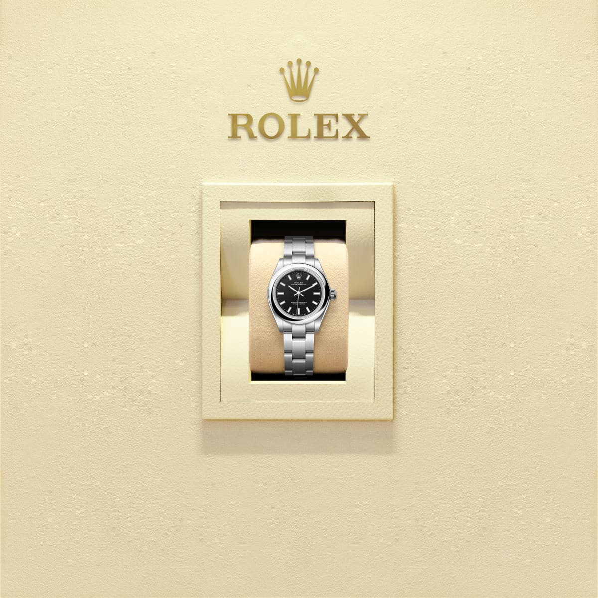 Unworn 2025, Rolex Oyster Perpetual, Oystersteel, 28mm, Black dial, Domed Oyster, Ref# 276200-0010, box and papers - Image 4