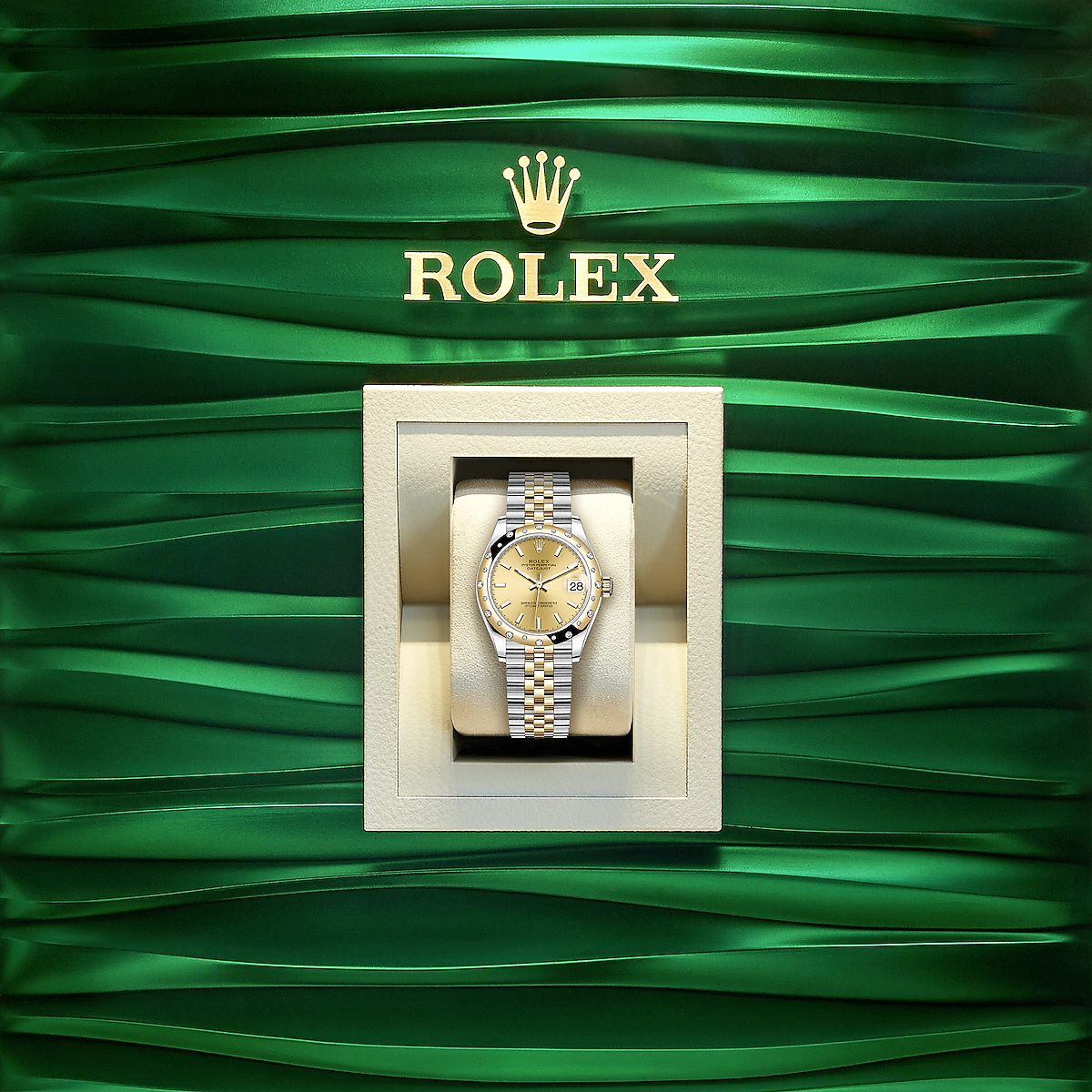 Rolex Datejust 31, Oystersteel, 18kt Yellow Gold and diamonds, Ref# 278343RBR-0014 - Image 5