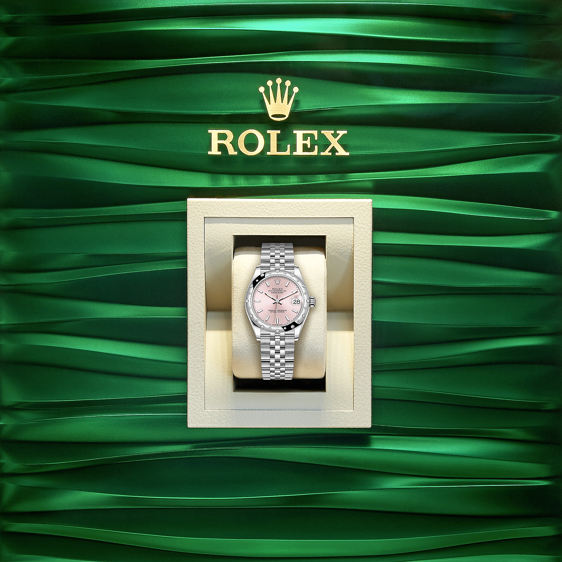 Rolex Datejust 31, Oystersteel, 18kt White Gold and diamonds, Ref# 278344RBR-0016 - Image 5