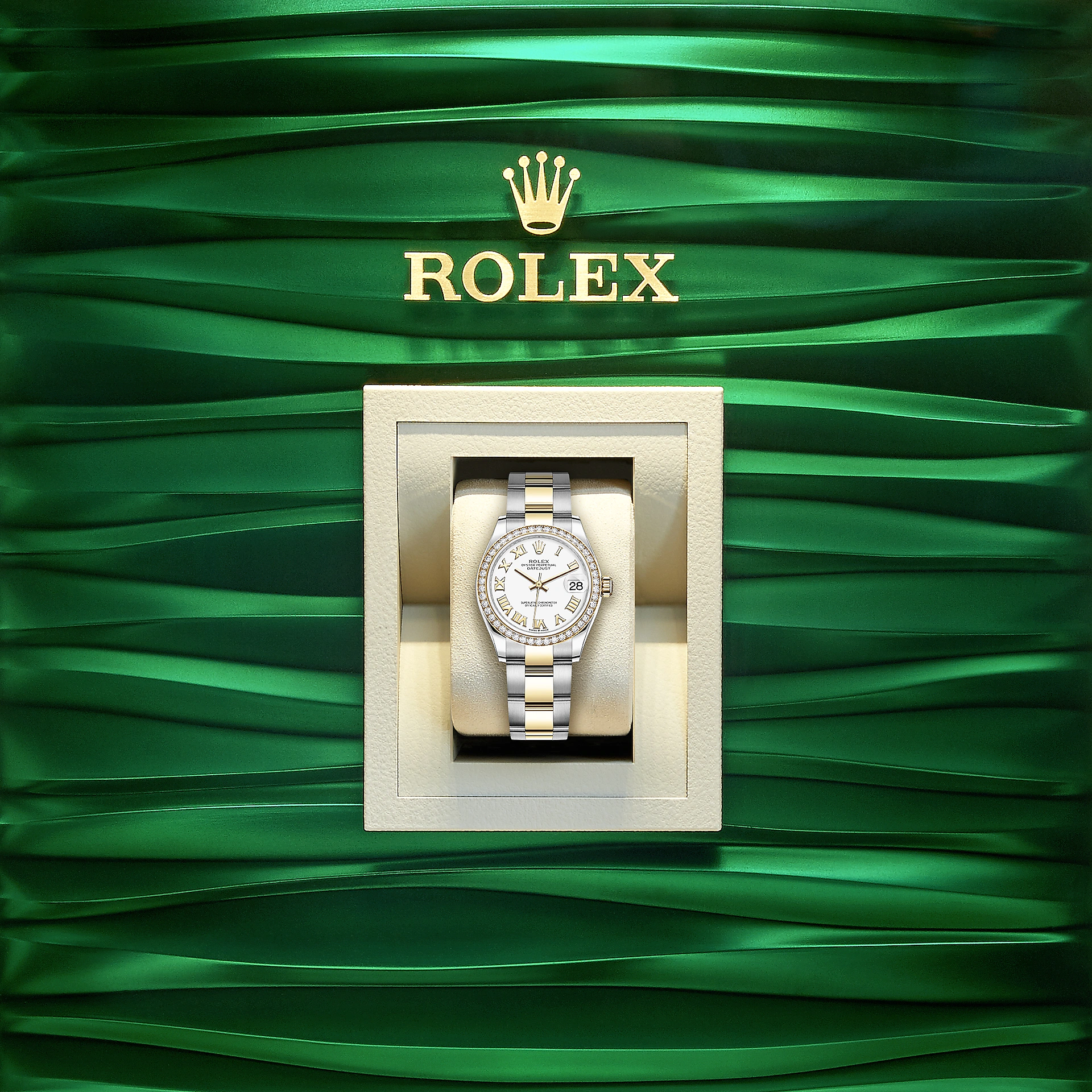 Rolex Datejust 31, Oystersteel, 18kt Yellow Gold and diamonds, Ref# 278383RBR-0001 - Image 5
