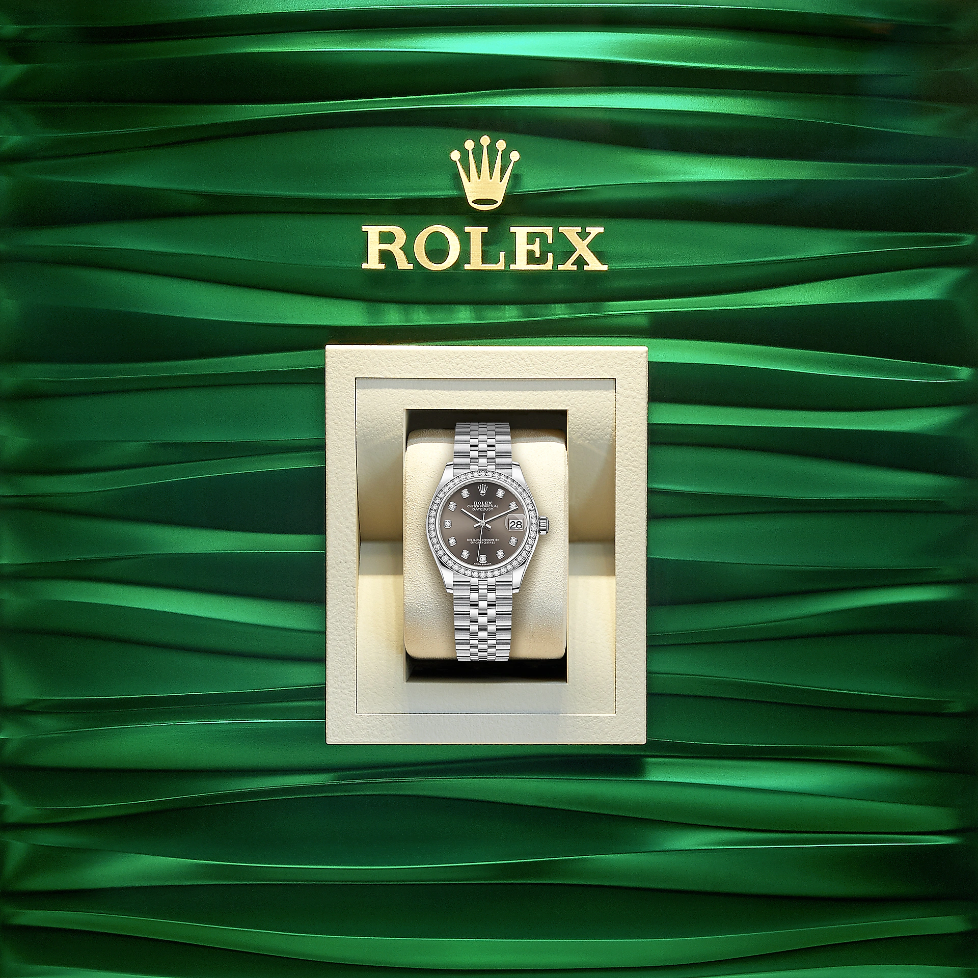 Rolex Datejust 31, Oystersteel, 18kt White Gold and diamonds, Ref# 278384RBR-0010 - Image 5