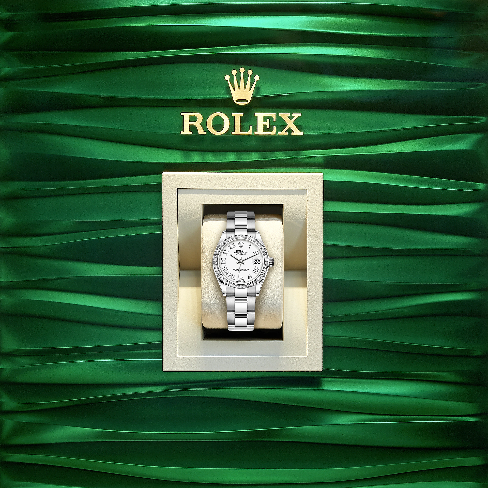 Rolex Datejust 31, Oystersteel, 18kt White Gold and diamonds, Ref# 278384RBR-0013 - Image 5