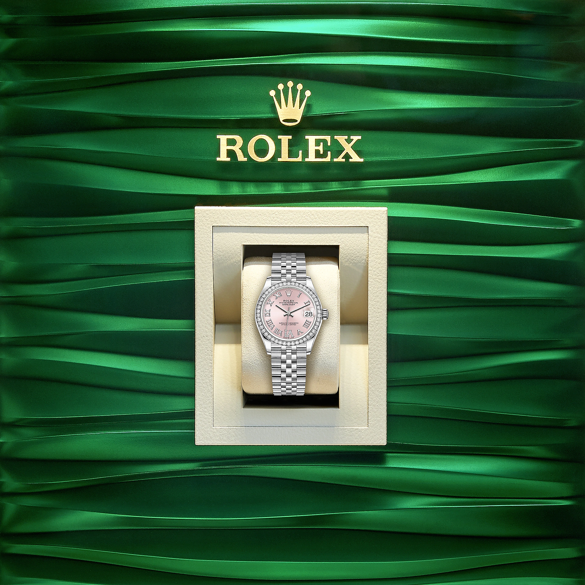Rolex Datejust 31, Oystersteel, 18kt White Gold and diamonds, Ref# 278384RBR-0028 - Image 5