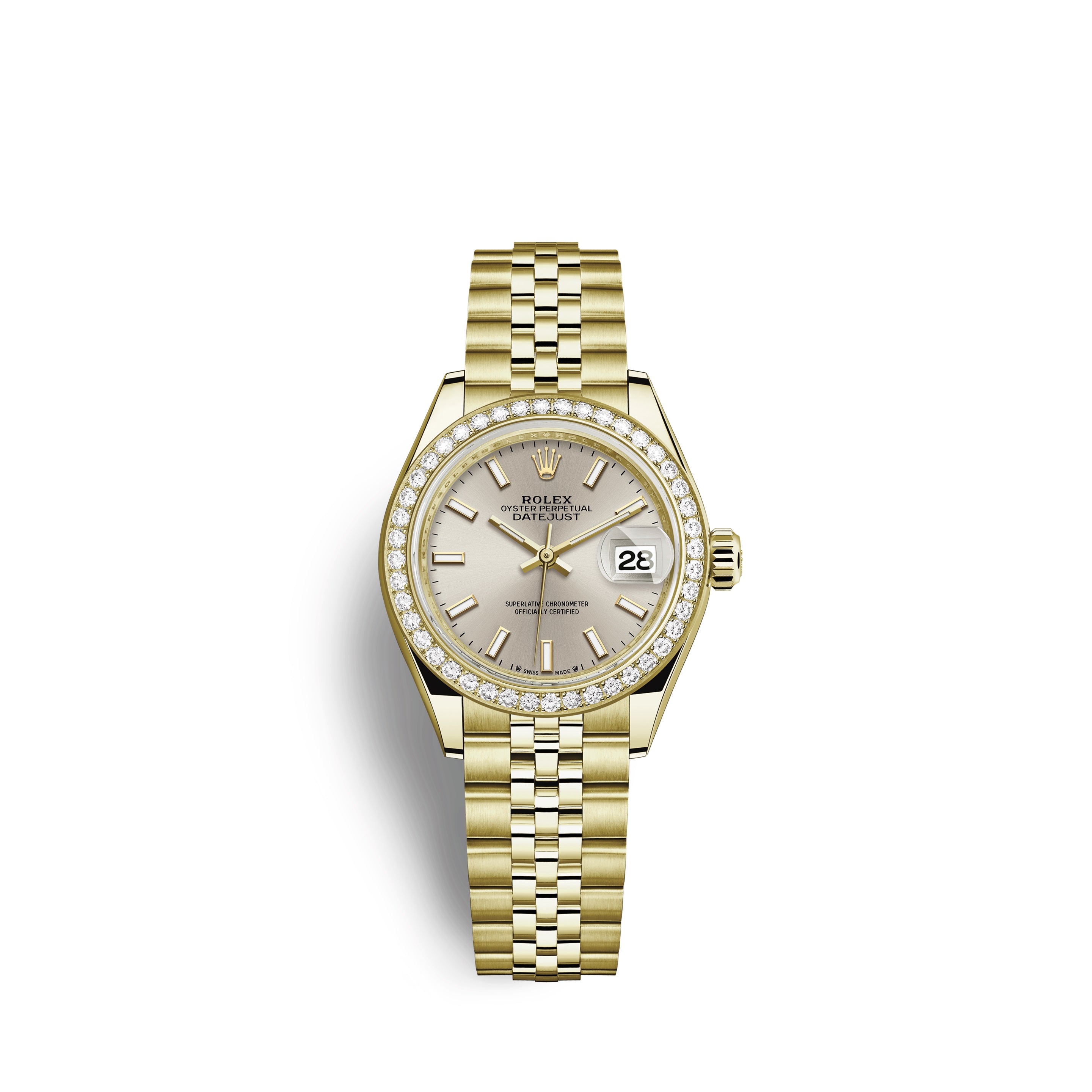 Rolex Lady-Datejust 28, 18kt Yellow Gold and diamonds, Ref# 279138RBR-0012