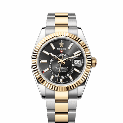 Rolex Sky-Dweller, 42mm, Oystersteel and 18k Yellow Gold, Black, Oyster, Ref# 336933-0003