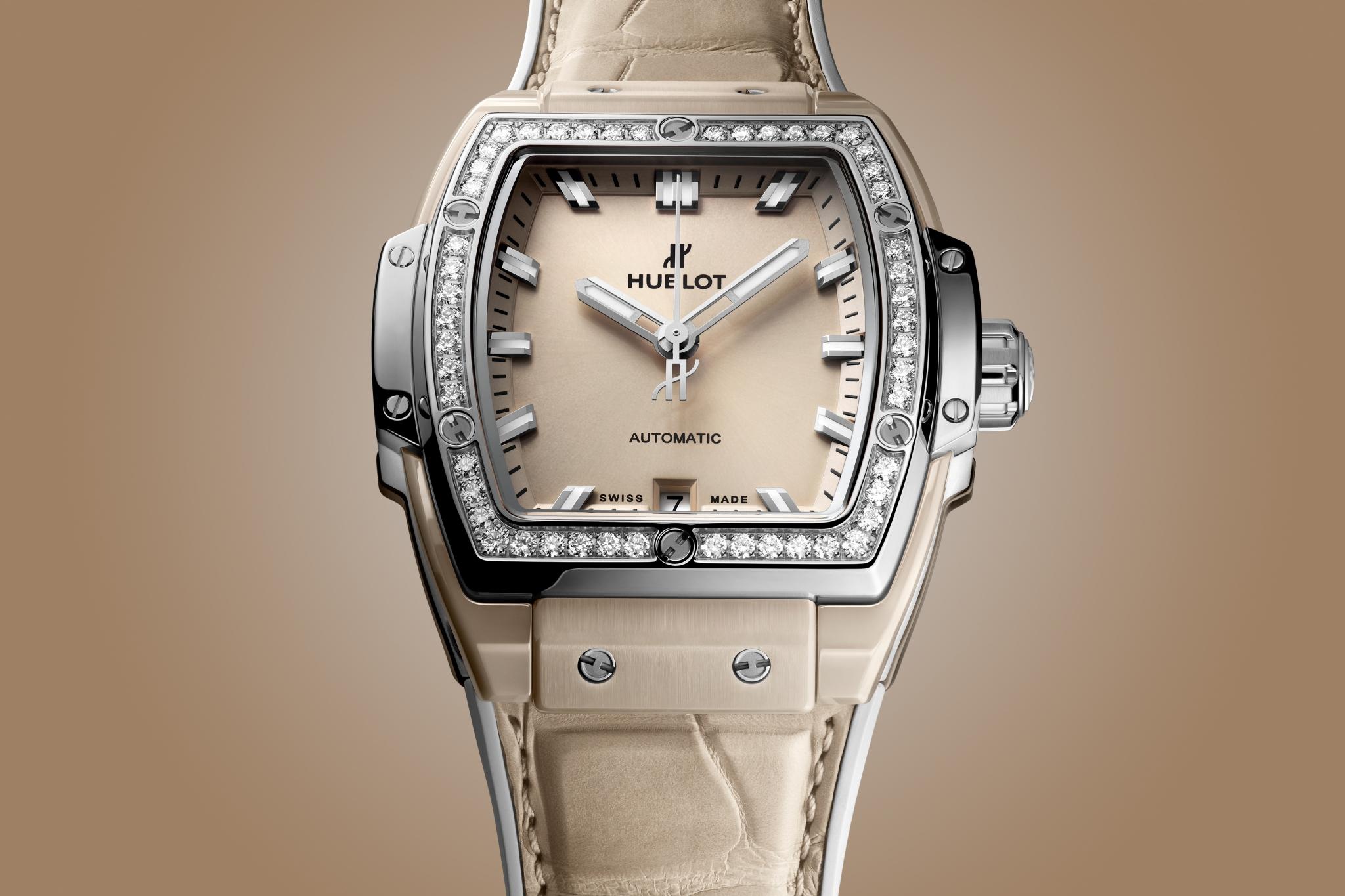 Hublot Spirit of Big Bang BEIGE CERAMIC TITANIUM DIAMONDS Ref# 665.CZ.891B.LR.1204 - Image 3