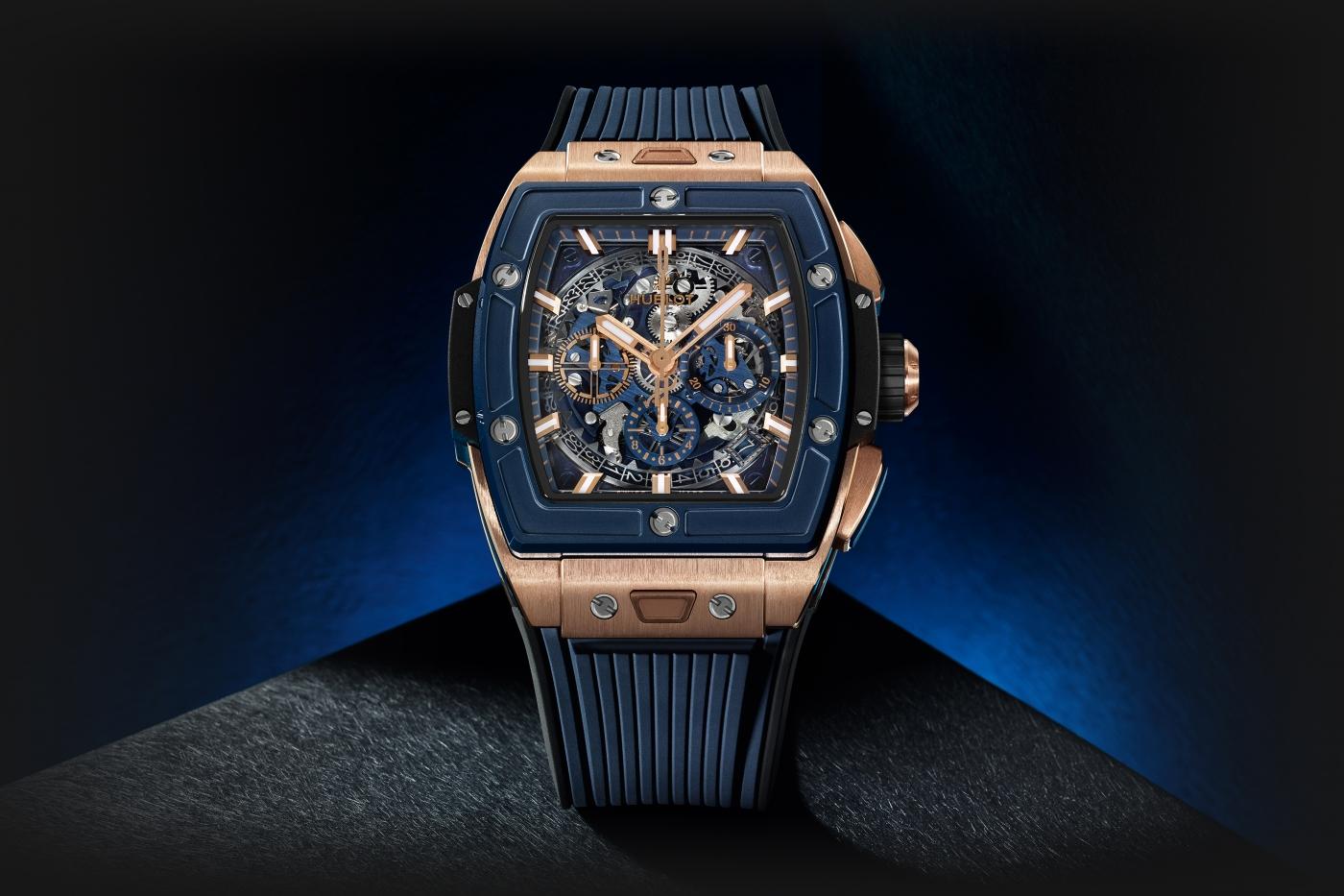 Hublot Spirit of Big Bang KING GOLD BLUE CERAMIC Ref# 642.OL.7180.RX - Image 2