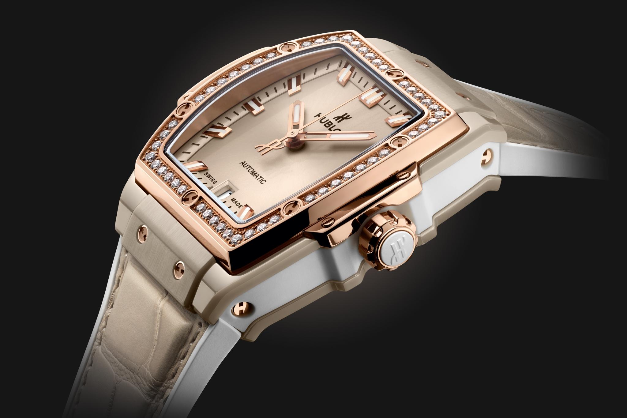 Hublot Spirit of Big Bang BEIGE CERAMIC KING GOLD DIAMONDS Ref# 665.CZ.898B.LR.1204 - Image 3