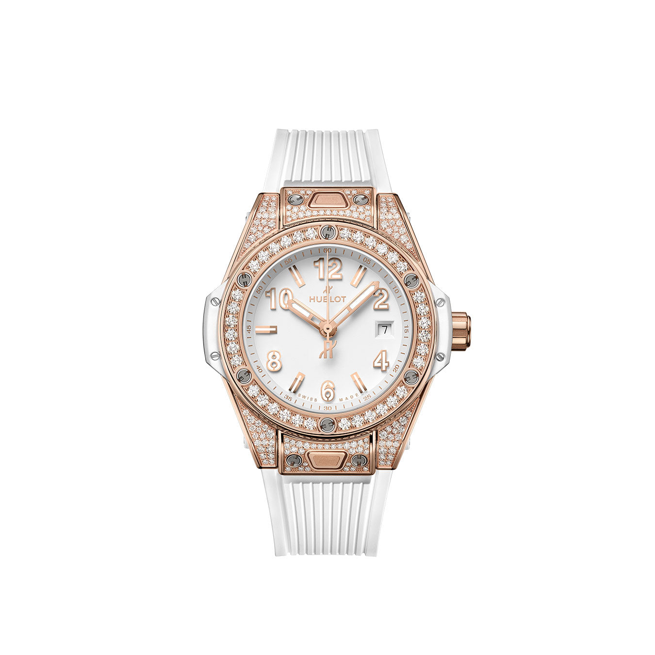 Hublot Big Bang ONE CLICK KING GOLD WHITE PAV&Eacute; Ref# 485.OE.2080.RW.1604