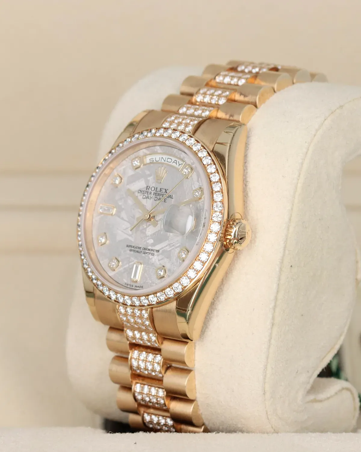 Rolex Day-Date 40MM Meteorite Dial Yellow Gold President Bracelet - Image 5