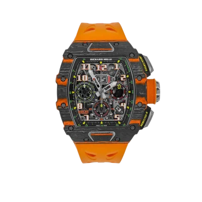 Richard Mille RM 11-03 McLaren Carbon TPT, Skeleton Dial, Orange Strap, 50 mm