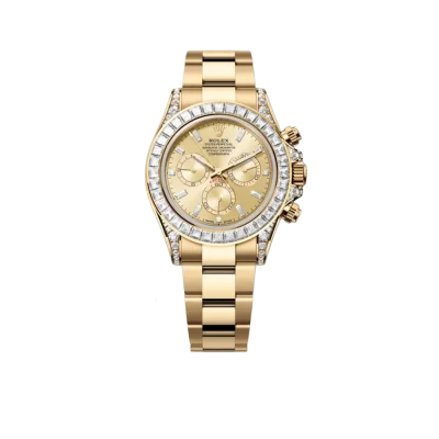 Rolex Daytona 18K Yellow Gold Gold Sundust Dial Diamond Bezel Oyster Bracelet 40 mm 126598TBR